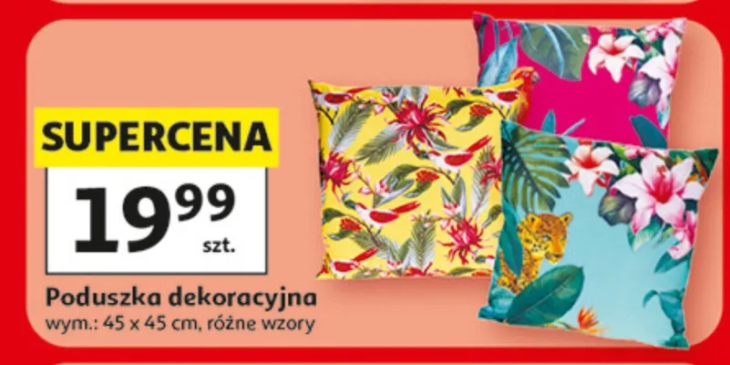 Poduszka dekoracyjna 45x45 cm promocja w Auchan
