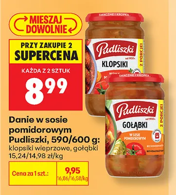 Klopsiki wieprzowe w sosie pomidorowym Pudliszki promocja w Biedronka