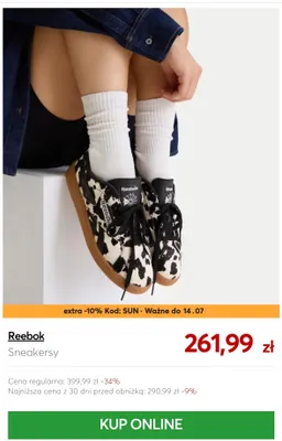 Sneakersy Reebok promocja w eobuwie.pl