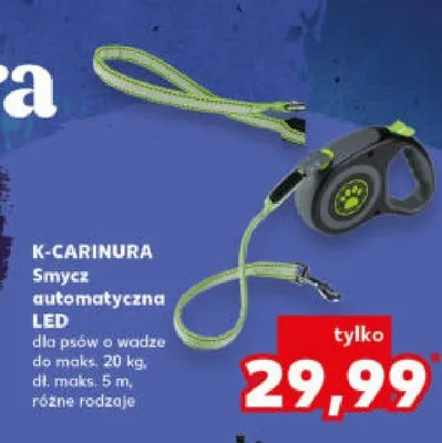 Smycz automatyczna LED dla psów o wadze do maks. 20 kg, dł. maks. 5 m, różne rodzaje promocja w Kaufland