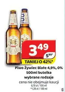 Piwo Żywiec Białe 4,9% promocja w Delfin