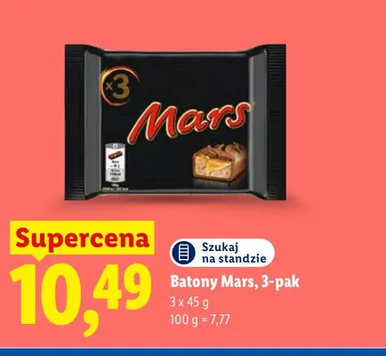 Batony Mars 3-pak promocja w Lidl
