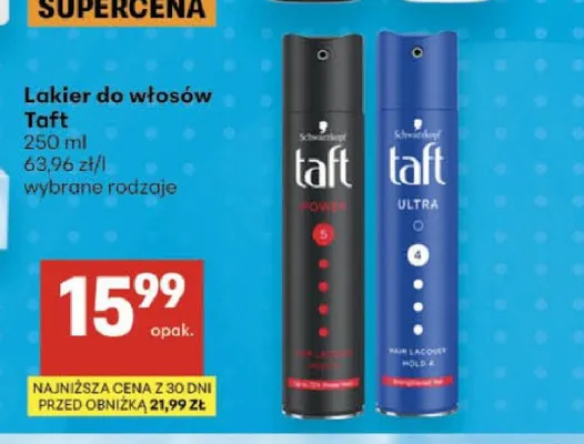 Lakier do włosów Taft Ultra promocja w Delikatesy Centrum