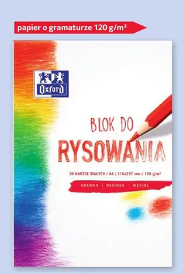 Blok rysunkowy biały Oxford 20 kartek promocja w Selgros