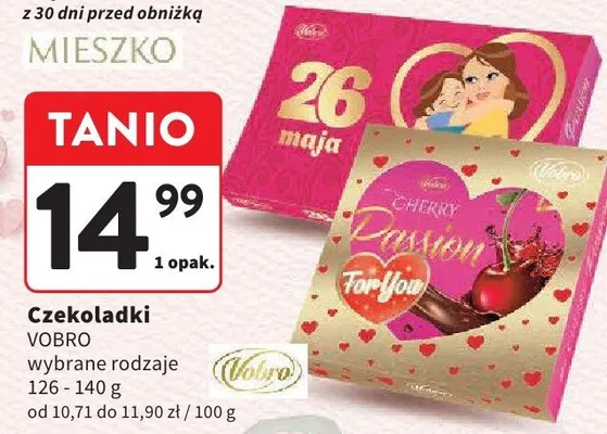 Czekoladki Cherry Passion Vobro promocja w Intermarche