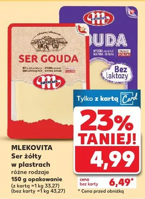Ser żółty Gouda w plastrach promocja w Kaufland