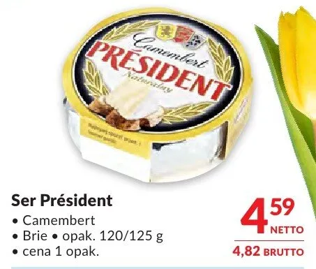 Ser Président Camembert lub Brie promocja w Makro