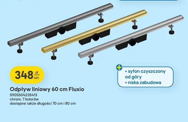 Odpływ liniowy 60 cm Fluxio promocja w Castorama