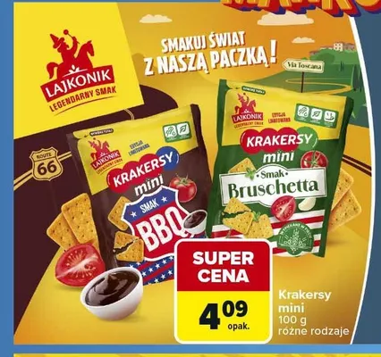 Krakersy mini Lajkonik promocja w Carrefour