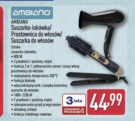 Suszarka do włosów Ambiano promocja w Aldi
