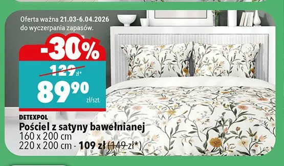 Pościel z satyny bawełnianej promocja w Biedronka