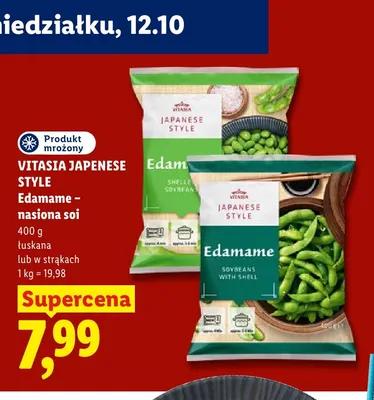 Edamame nasiona soi łuskana Vitasia Japanese Style promocja w Lidl
