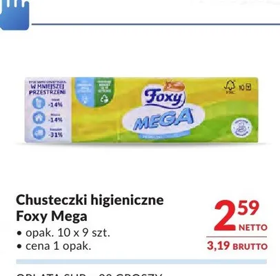 Chusteczki higieniczne Foxy Mega promocja w Makro