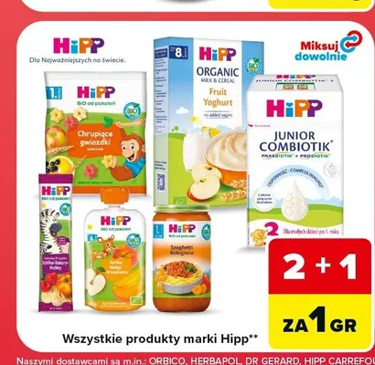Przecier owocowy Hipp Jabłko Mango Brzoskwinia promocja w Carrefour