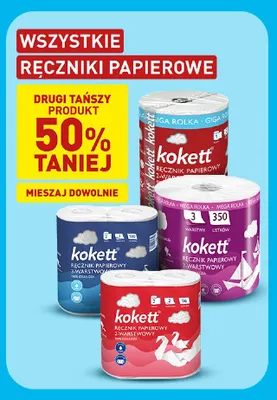 Ręcznik papierowy Giga Rolka 2-warstwowy Kokett promocja w Aldi