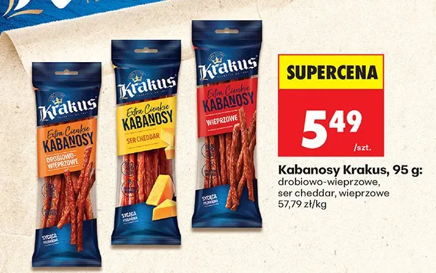 Kabanosy drobiowo-wieprzowe promocja w Biedronka