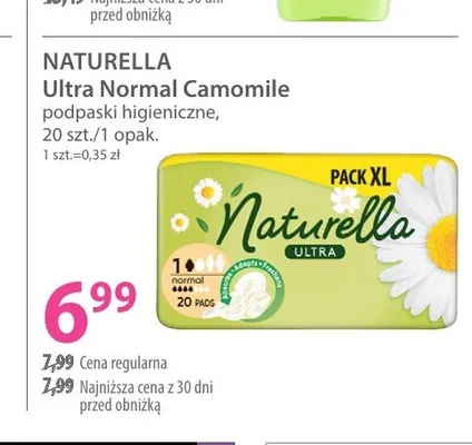 Podpaski higieniczne Naturella Ultra Normal Camomile promocja w Hebe