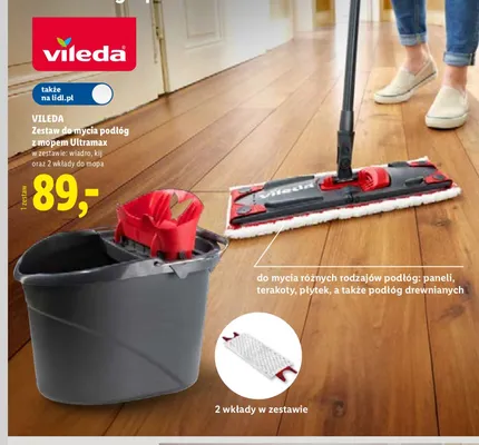 Zestaw do mycia podłóg z mopem Vileda Ultramax promocja w Lidl
