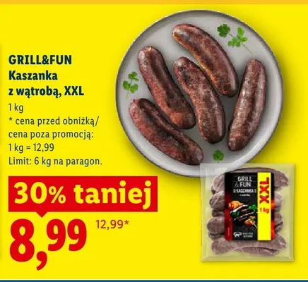 Kaszanka z wątrobą XXL Grill&Fun promocja w Lidl