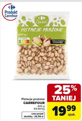 Pistacje prażone Carrefour Classic promocja w Carrefour Market