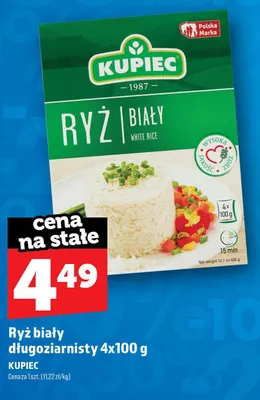 Ryż biały długoziarnisty Kupiec promocja w TOPAZ