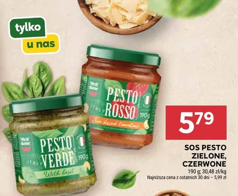 Sos Pesto czerwone Well Done promocja w Stokrotka