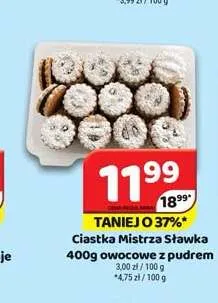 Ciastka Mistrza Sławka owocowe z pudrem promocja w Delfin