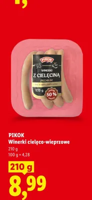 Winerki cielęco-wieprzowe Pikok promocja w Lidl