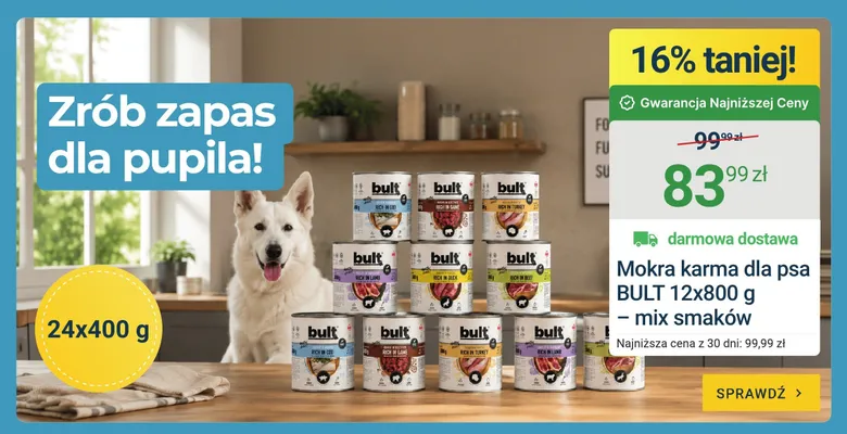 Mokra karma dla psa Bult 12-pak 800 g - mix smaków promocja w ERLI