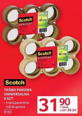Taśma pakowa uniwersalna 6 szt. Scotch promocja w Selgros