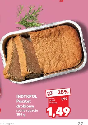 Pasztet drobiowy Indykpol promocja w Kaufland