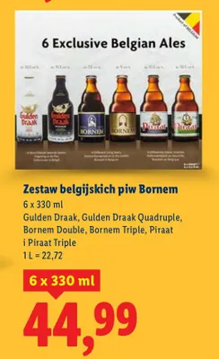 Zestaw belgijskich piw Bornem 6-pak promocja w Lidl