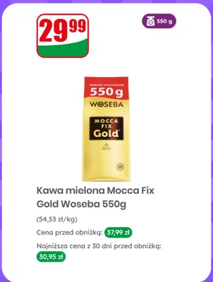 Kawa mielona Mocca Fix Gold Woseba promocja w Dino