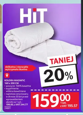 Kołdra Magnific 160x200 cm promocja w Selgros