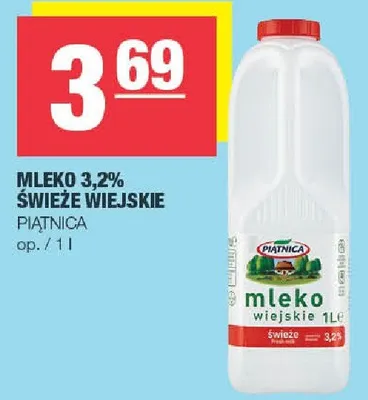 Mleko 3,2% świeże wiejskie promocja w SPAR