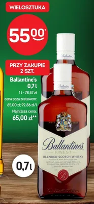 Whisky Ballantine's Finest Blended Scotch Whisky promocja w Żabka
