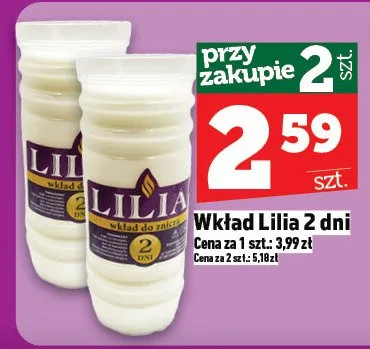 Wkład Lilia 2dni promocja w TOPAZ
