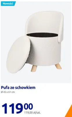 Pufa ze schowkiem promocja w Action