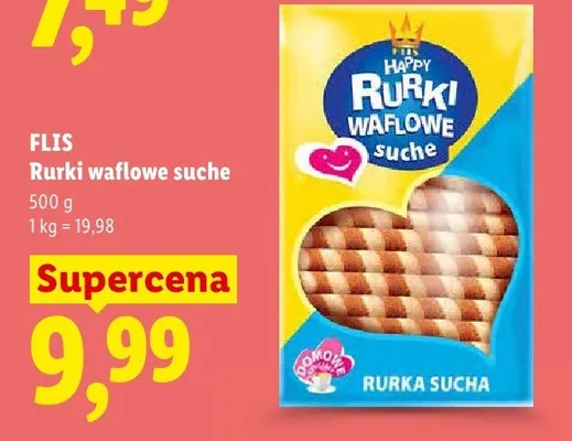 Rurki waflowe suche Flis promocja w Lidl