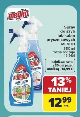 Spray do szyb Meglio promocja w Carrefour