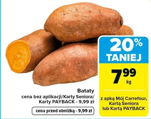 Bataty promocja w Carrefour Market