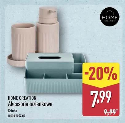 Akcesoria łazienkowe Home Creation promocja w Aldi