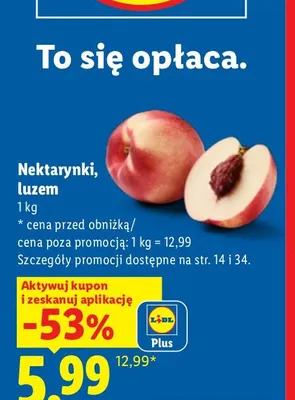 Nektarynki promocja w Lidl