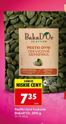 Pestki dyni łuskane BakaD'Or Selection promocja w Biedronka