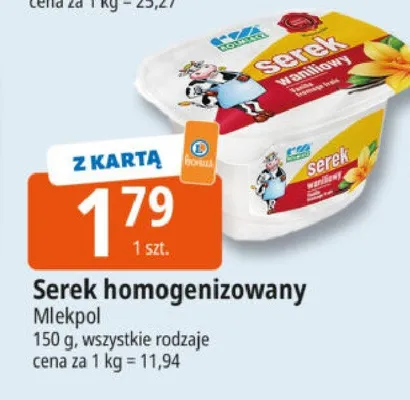 Serek homogenizowany promocja w Leclerc