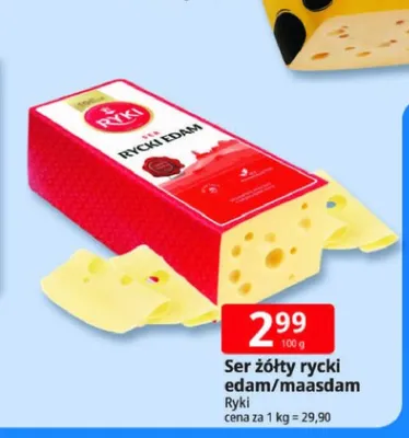 Ser żółty Rycki Edam promocja w Leclerc