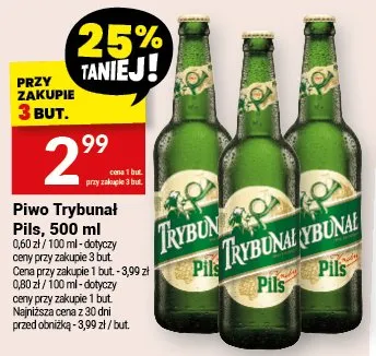 Piwo Trybunał Pils promocja w Twój Market