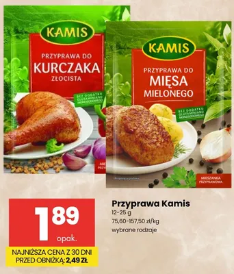 Przyprawa do kurczaka złocista Kamis promocja w Delikatesy Centrum
