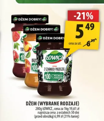 Dżem truskawkowy Łowicz promocja w Arhelan