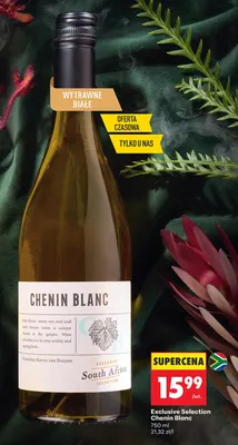 Wino białe Exclusive Selection Chenin Blanc promocja w Biedronka